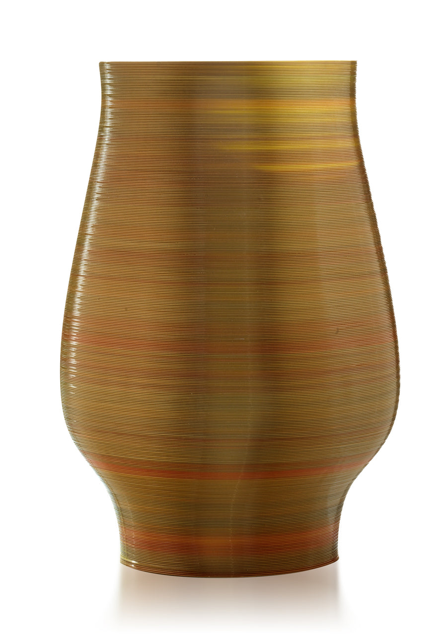 Vaso #01 in resina di Mais stampato in 3D ecosostenibile e biodegradabile PRIVERNUM collection Rosso_Bronzo